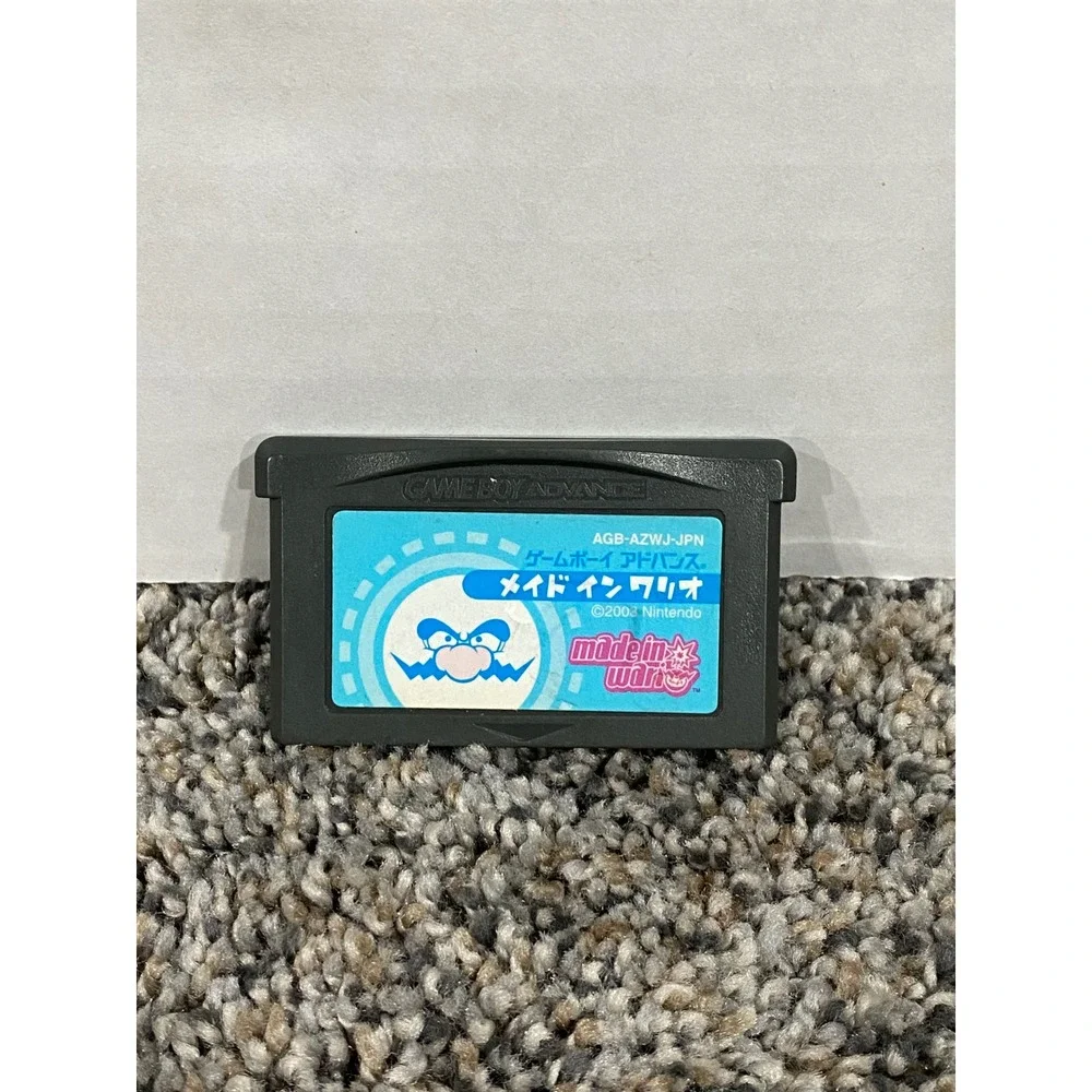 Nintendo Made in Wario GBA Japanese Import Grey Excellent AGB-AZWJ-JPN Game Cart